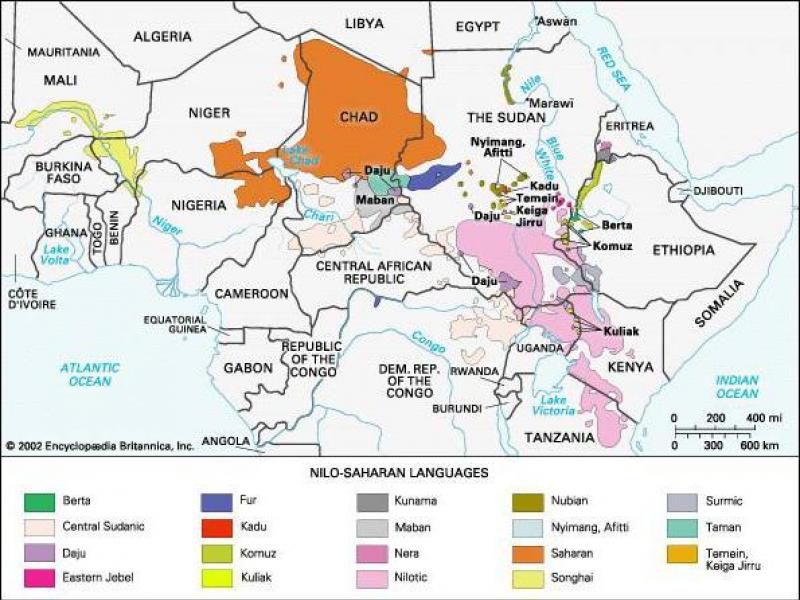 Krzyżówka główny język i ludzie Afryki